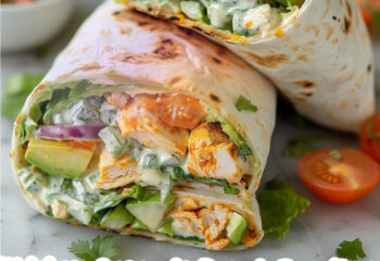 Chicken avocado ranch burrito